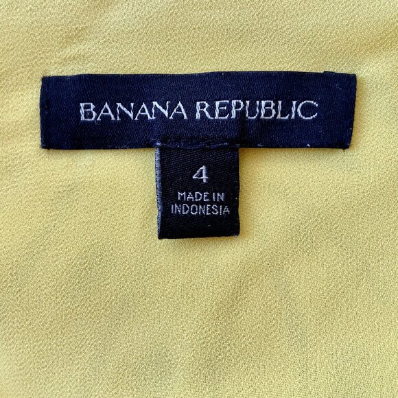 BANANA REPUBLIC Yellow Lace Dress - Size 4 - Picture 5 of 5